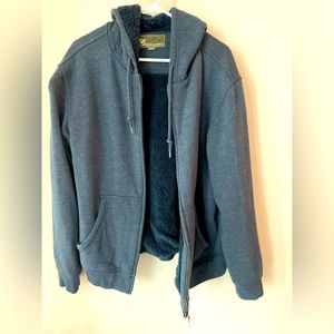 Faux-fur lined hoodie